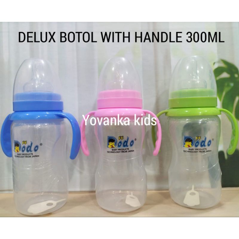 Botol Susu Jumbo Dodo BPA Free 300Ml/180MlDelux Bottle With Handle Nipple Wide Neck DBP011