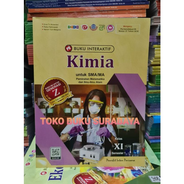 Buku PR/LKS interaktif kimia kelas XI,11 semester 1 (K13 revisi) intan pariwara, 2022