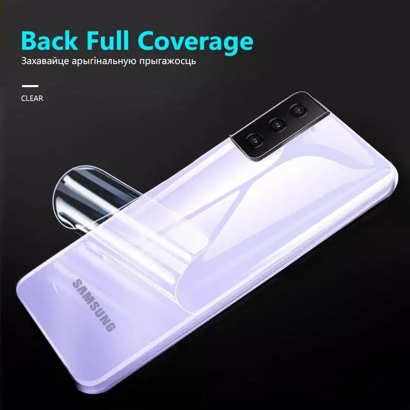 SAMSUNG S23 5G S23+ 5G S23 ULTRA 5G S22 S22+ S22 ULTRA ANTI GORES BELAKANG HYDROGEL CLEAR BENING BACK SCREEN BACK JELL SKIN GARSKIN ANTI JAMUR SAMSUNG S22 PLUS S23 + PLUS