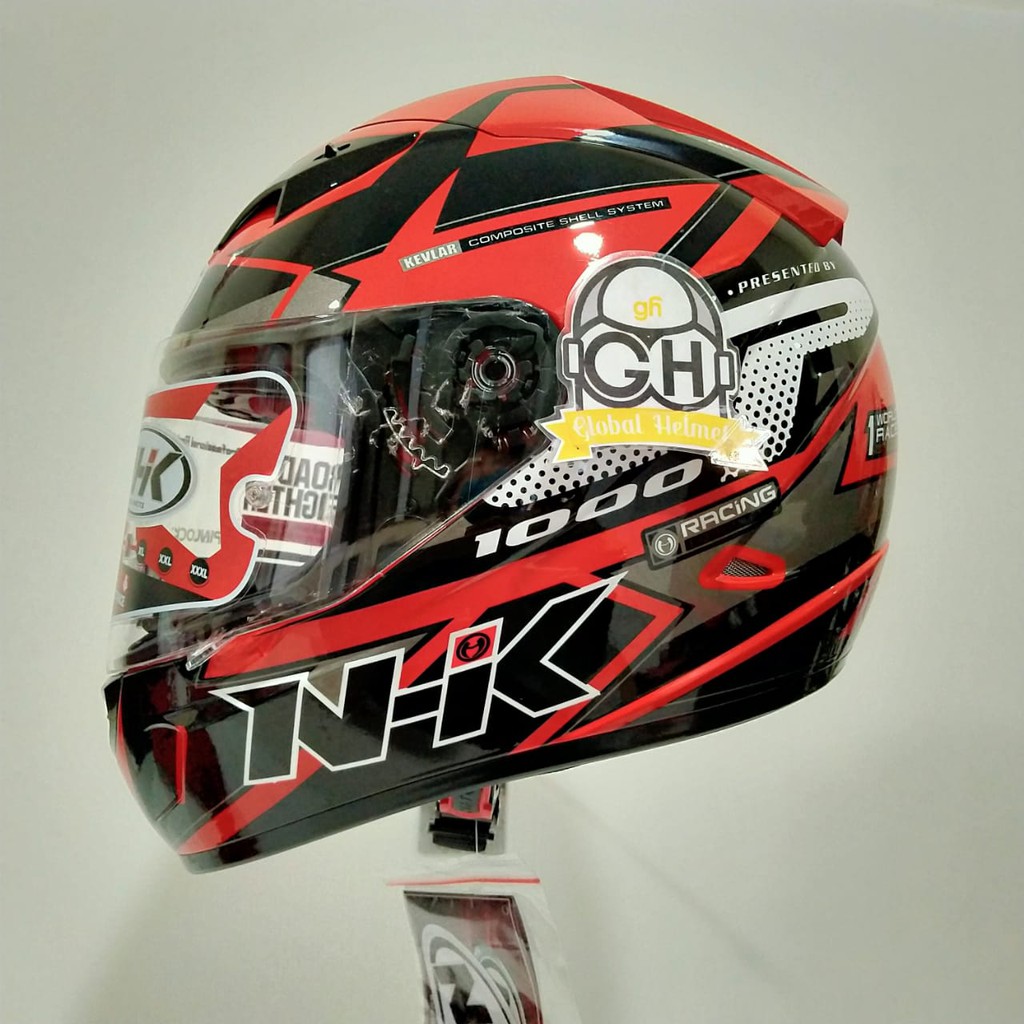 HELM NHK GP1000 STAR BLACK RED METALIC NHK GP 1000 NHK GP1K