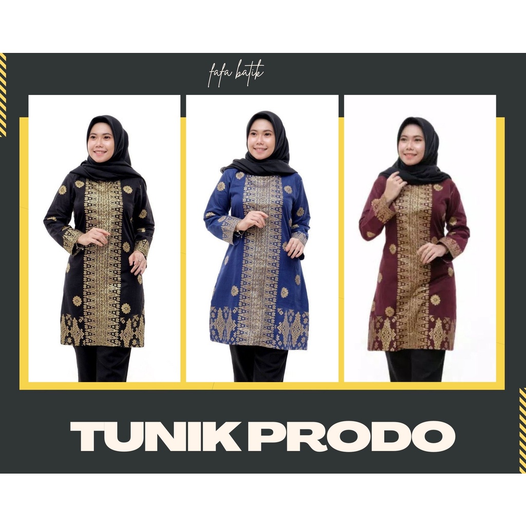 Baju Batik Tunik Prodo Asanti - Tunik Batik Prodo Asanti Kekinian - Tunik Batik Terbaru 2022 Mewah -