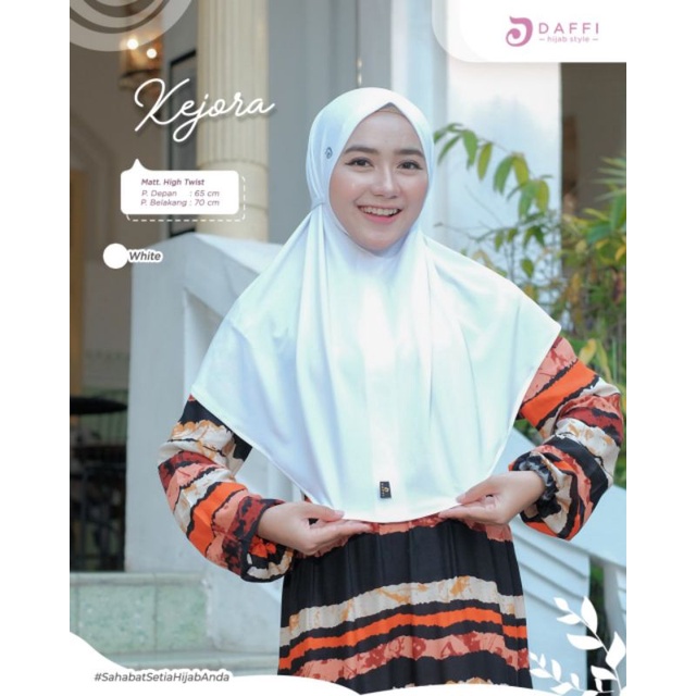 bergo kejora bahan Jersey high twis ORI Daffi hijab