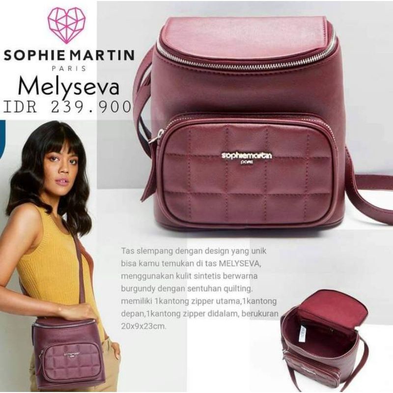 MELYSEVA ,TAS SOPHIE MERAH ,TAS SLEMPANG SOPHIE PARIS ,TAS SOPHIE MURAH ,TAS DISKON PROMO