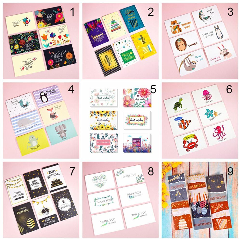 [Elegan] Birthday Card 24pcs/set Custom Pesan Kosong Di Dalam Dengan Amplop Note Kartu Ucapan Tulisan Tangan