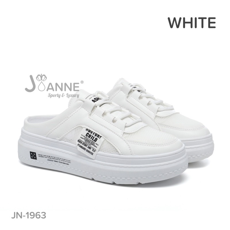 RESTOCK!! [ORIGINAL] JOANNE Casual Sneakers Shoes Sepatu Wanita #JN-1963-WHITE