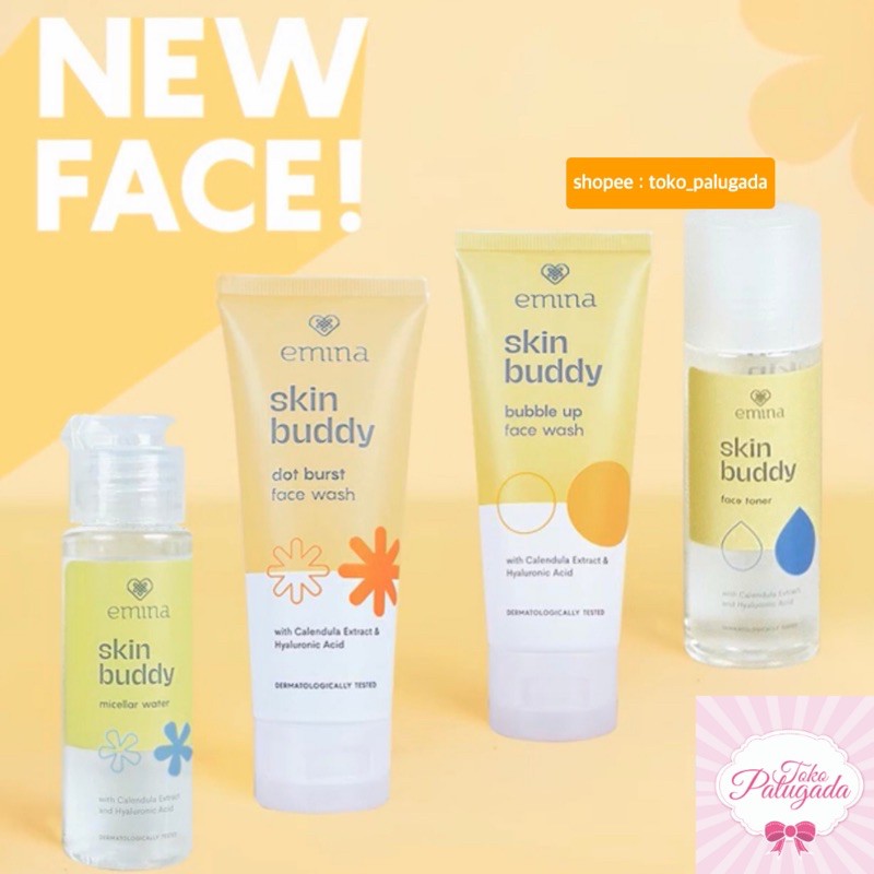 [HARGA SATUAN] Emina Skin Buddy Set - Emina Skin Buddy Dot Burst Face Wash Bubble Up Face Wash Toner