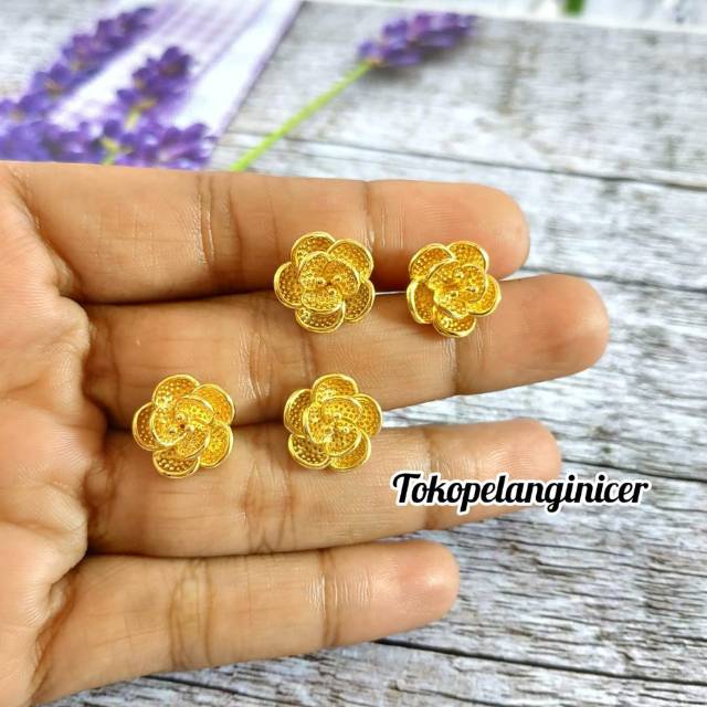 Anting Xuping Model Bunga Permata Mekar  Anti karat