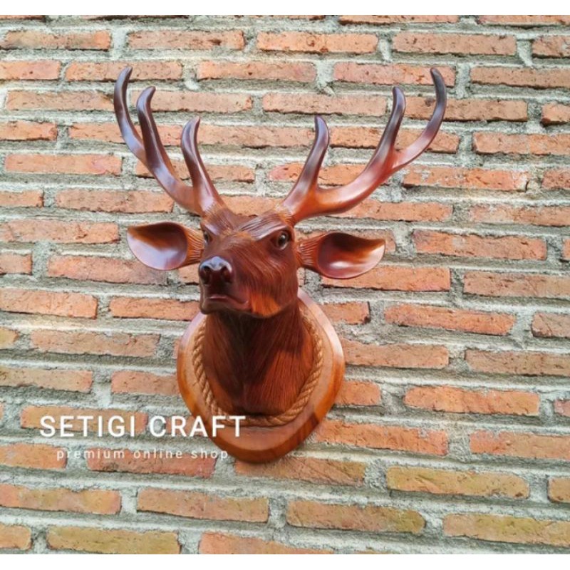 Hiasan Dinding Patung Kepala Rusa Super Size M