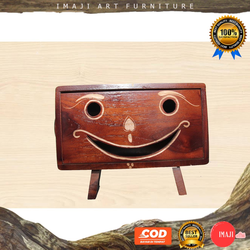 [ COD ] Tempat Tisu / box Tissu / wadah Tisyu Kayu Jati Model Unik Dekorasi Meja Ruang Tamu Minimali