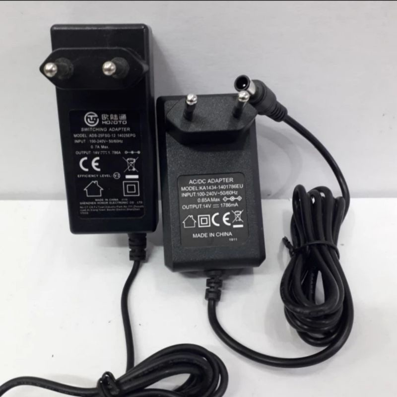 adaptor charger monitor tv 14V 1.786A - adapter 14V 1.786A