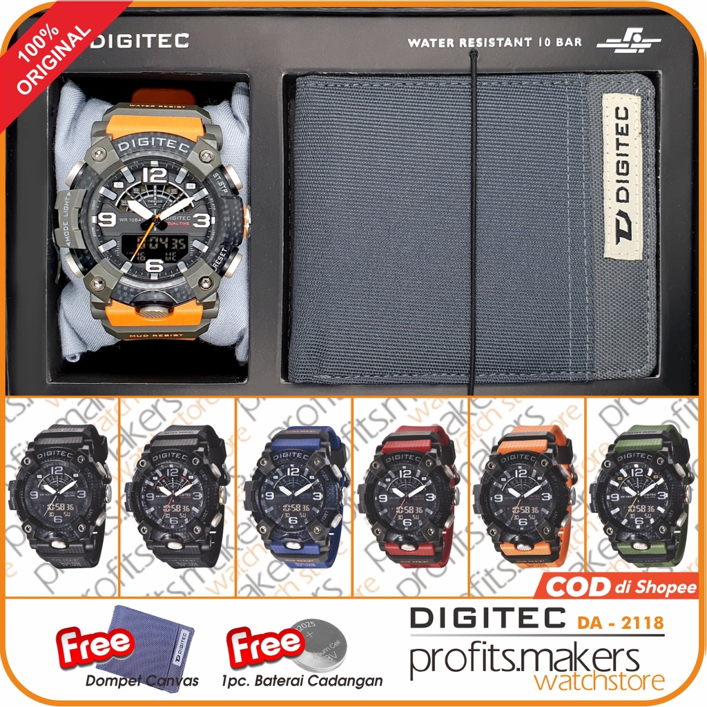 DIGITEC BOX SET DA 2118 / DA-2118 / DA3118 / DA 3118Watch DG Jam Tangan ORIGINAL