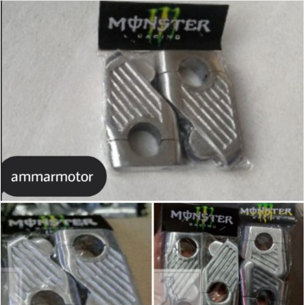 RAIZER Stang Crom UNIVERSAL PANJANG&PENDEK/PANGKON Stang Universal/DUDUKAN STANG Mundur Crome/Raizer