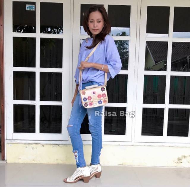 TERMURAH! RAISA SLING BAG BAHAN KULIT SINTETIS - GROSIR TAS WANITA