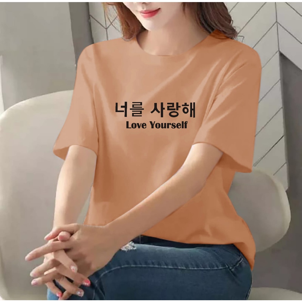 COLLECTION COOLS - BISA COD - BAJU LOVE YOURSELF WANITA LENGAN PENDEK TERBARU-KAOS DISTRO CEWEK KEREN LENGAN PENDEK MASA KINI DAN TERLARISbg