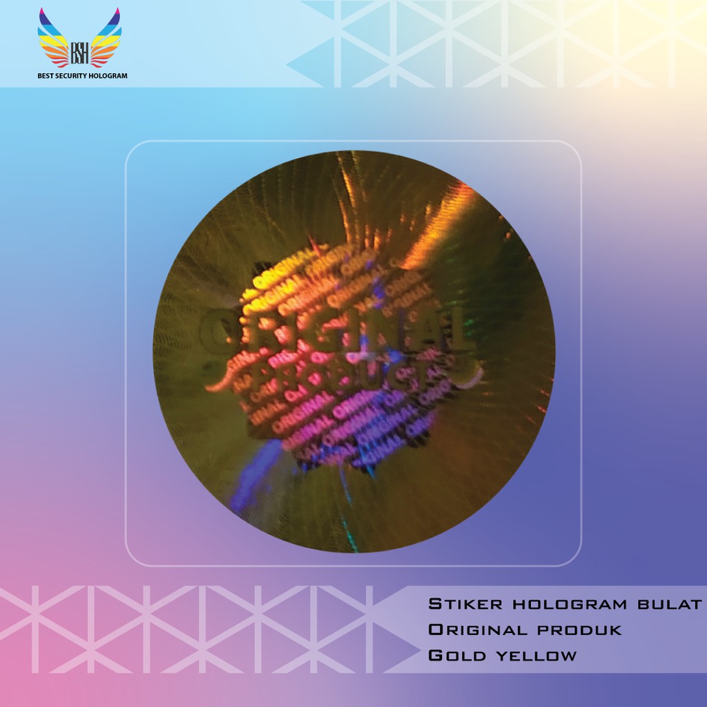

Stiker Hologram Pecah Telur Original Produk Stiker Segel Bulat Gold