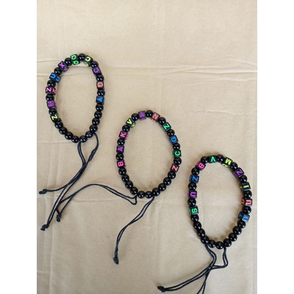 GELANG HURUF HITAM SATUAN BEST QUALITY