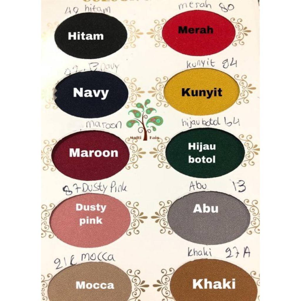 bahan multi kain moscrepe / mosscrepe / moscrep moschino mosschino arabian crepe gamis fashion-2