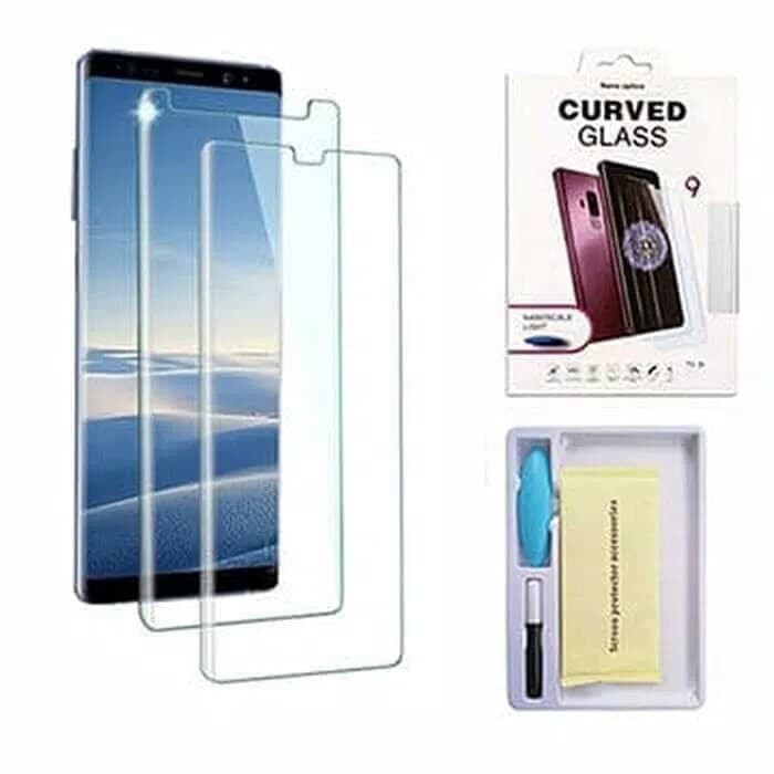 TEMPERED GLASS KACA UV GLUE CURVE SAMSUNG Note 10 plus Nano scale light