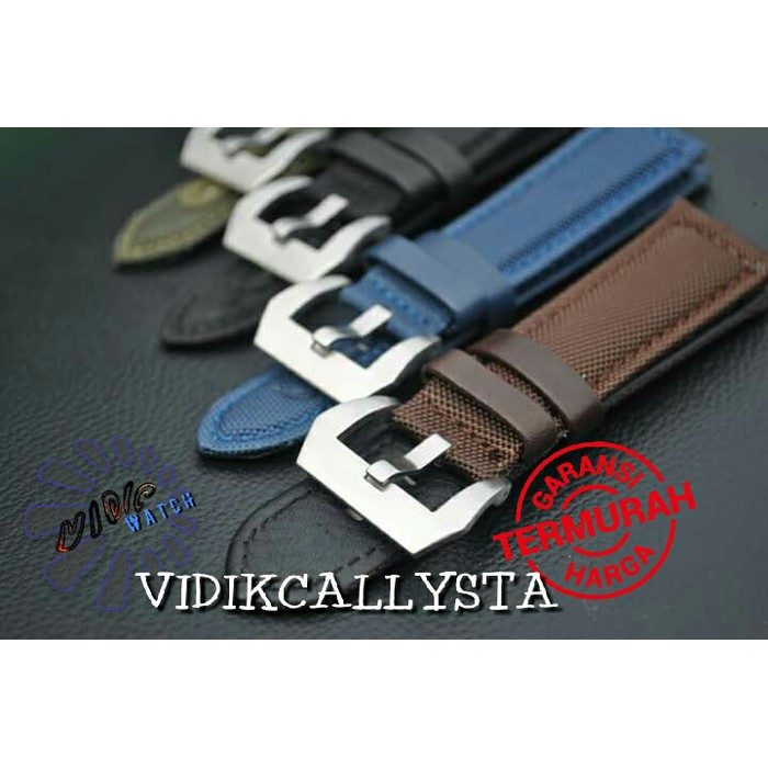 TALI JAM 22 24 26 CANVAS KOMBI KULIT ORIGINAL ORI OEM 22MM 24MM 26MM