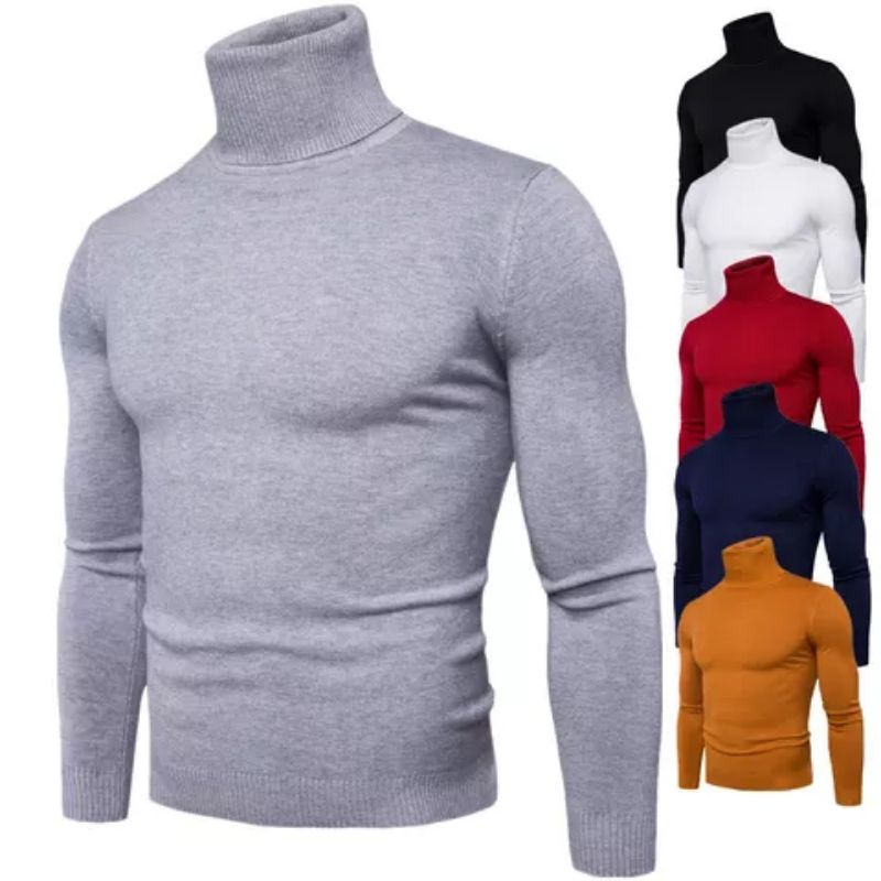 Turtle neck Pria/Sweater Turtle neck Rajut Pria