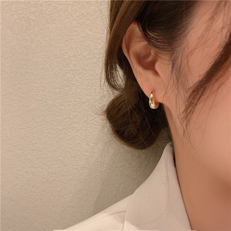 Anting Bulat Vintage Logam, Small Circle Earrings Metal Material (Takota 030)