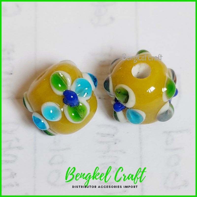 Manik-Manik Crystal Ceko murano lampwork Bahan Gelang Perhiasan Diy