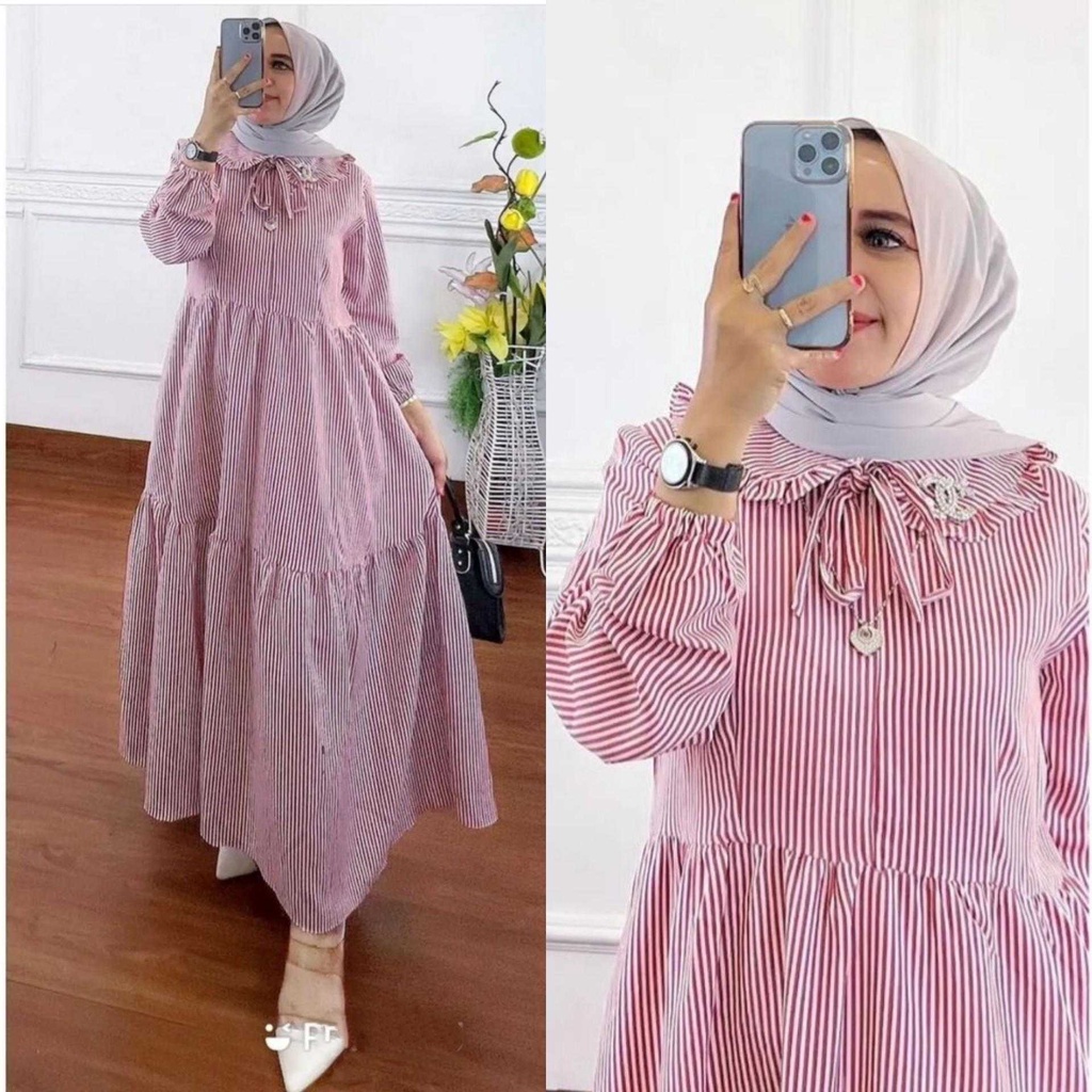Baju Gamis Jumbo Wanita Muslim Busui Adem Mewah Casual Pesta Kondangan Terbaru 2022 Dresss Cantik Ty