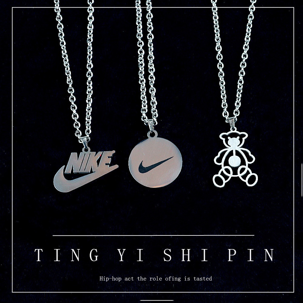 Kalung Rantai Panjang Liontin Bahan stainless steel Gaya punk hip-hop Untuk Pria Dan Wanita