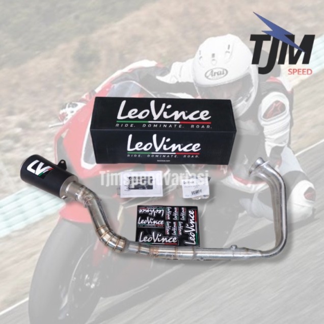 Knalpot Leovince Fullsystem LV10 Black Original Italy New Ninja 250 Fi