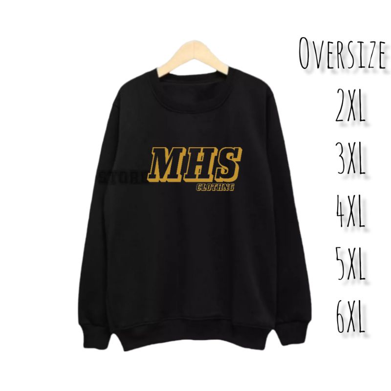 sweater crewneck oversize XXXL XXXXL XXXXXL XXXXXXL pria wanita Jumbo Gold