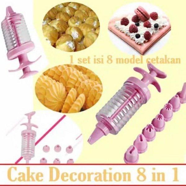 Alat Dekorasi Kue Cetakan 8 in 1 Hiasan Cake Decoration Set Penghias