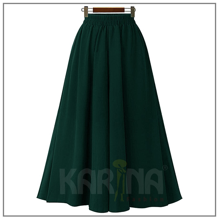 Rok Wolfis Wolvis LEBAR Skirt BEST SELLER Polos Panjang (Produsen Rok Wolfis Baloteli Amunzen Satin)