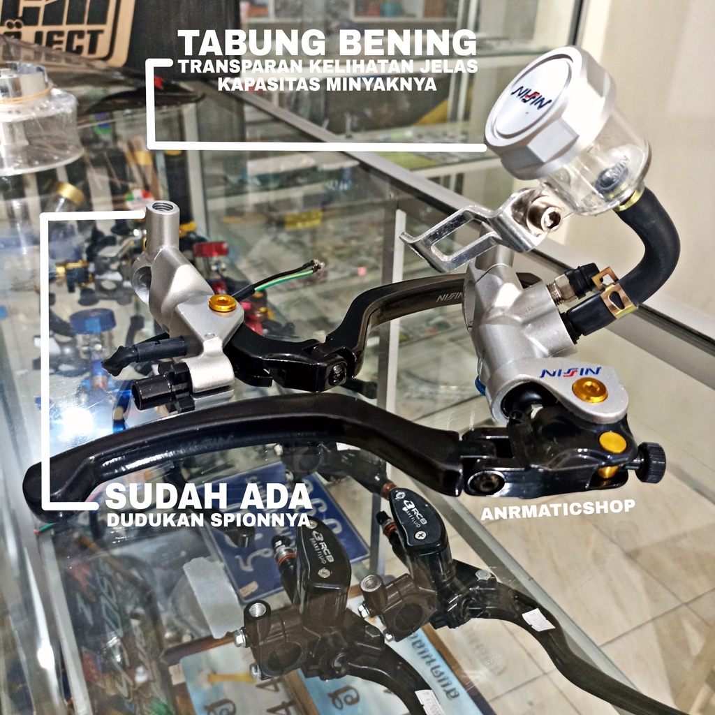 Handle Master Rem Tabung Dan Kopling / Rem Nissin Thailand Set Kanan Kiri Vario Mio Beat Cbr Tiger