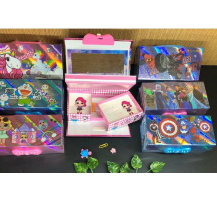 

New Product kotak pensil KODE 3 TINGKAT metalik 3dimensi/pencil case password/kotak pin [lf -204]