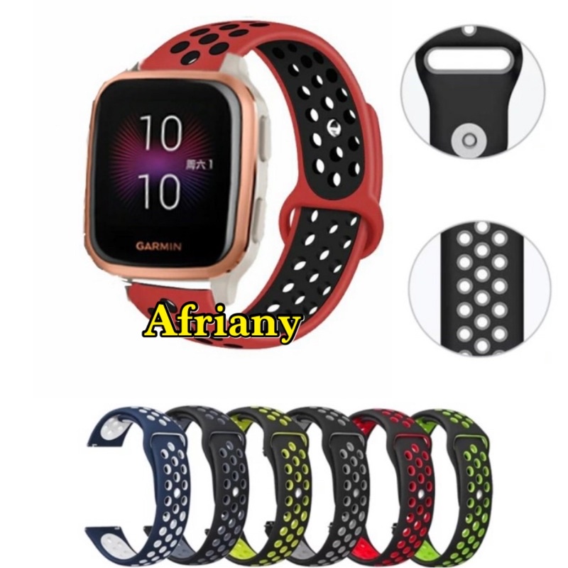 Tali Jam Strap Garmin Venu Sq / Venu Sq Music / Venu Sq2 / Venu Sq2 Music - Nike Rubber Silikon Spor