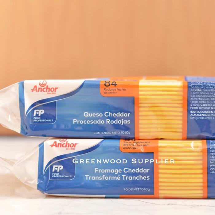 

ANCHOR ORANGE CHEDDAR SLICE / KEJU SLICE ANCHOR (1KG - 84 SLICES)