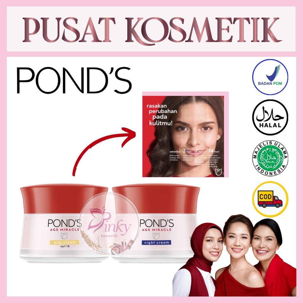 Pond's Age Miracle Krim Wajah Youthful Glow Day Cream dan Night Cream | Ponds Age Miracle Krim Wajah