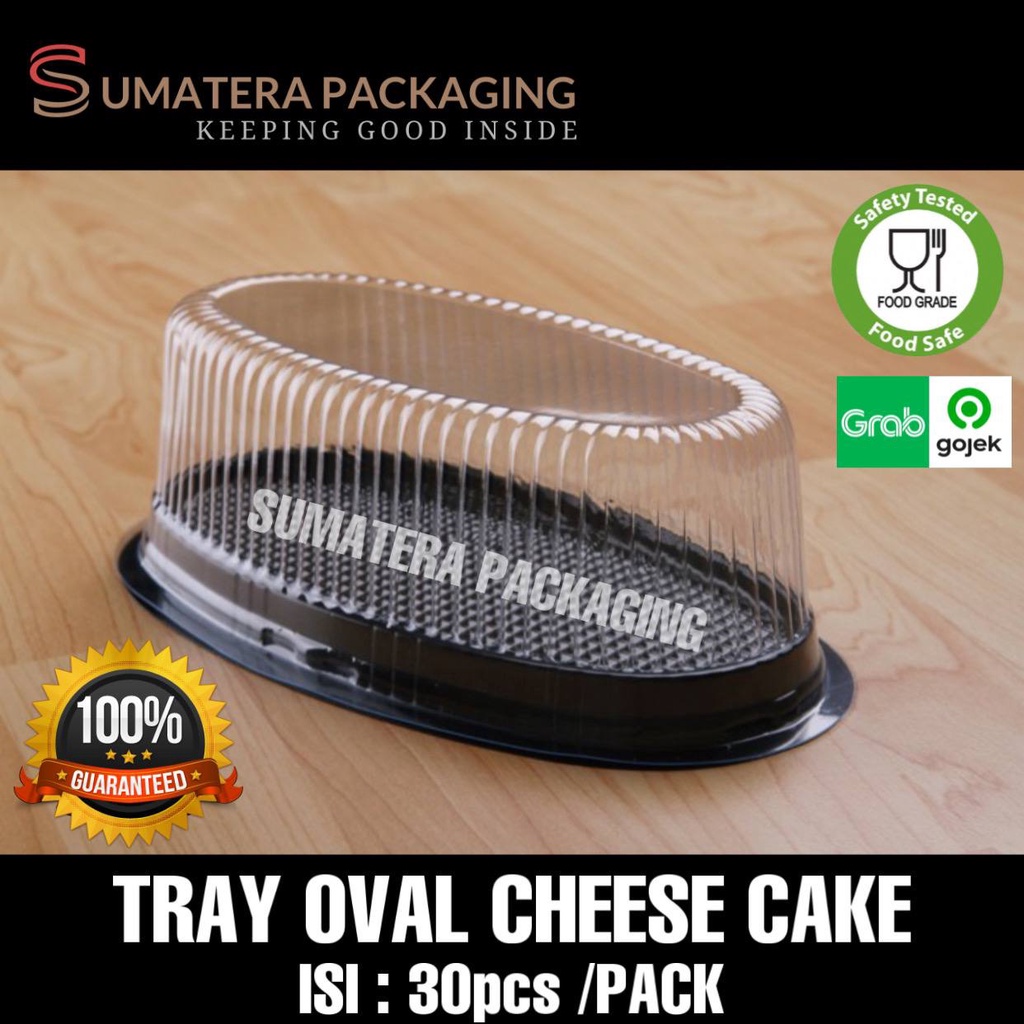Mika Tray Cheese Cake Oval isi 30pcs Bolu  box Kue Oval Besar Tart Medan