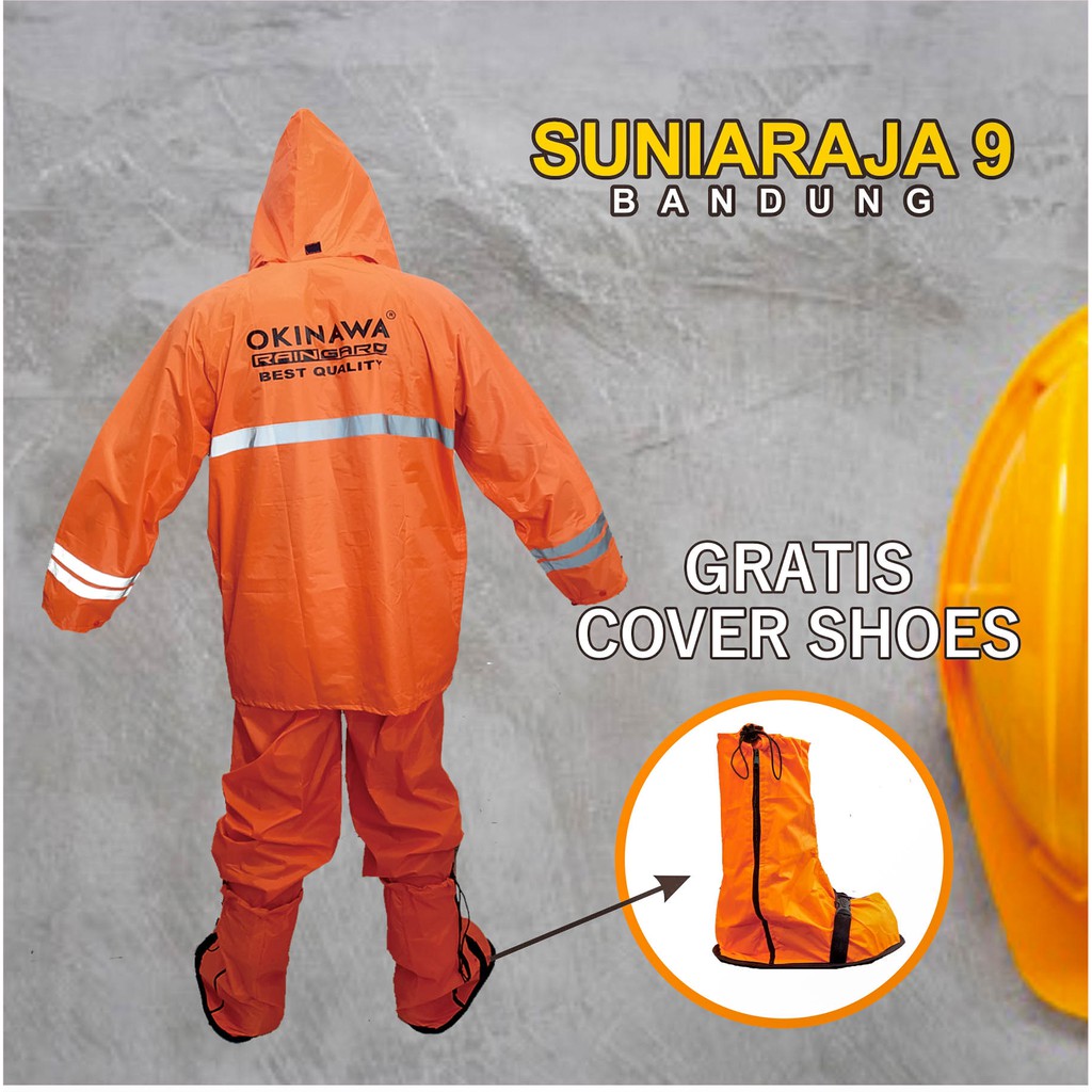 Raincoat Okinawa / Jas Hujan Warna Orange