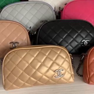  TAS  CHANEL BAKPAO KERANG BORDIR RAPET CLUTCH 2RUANG 