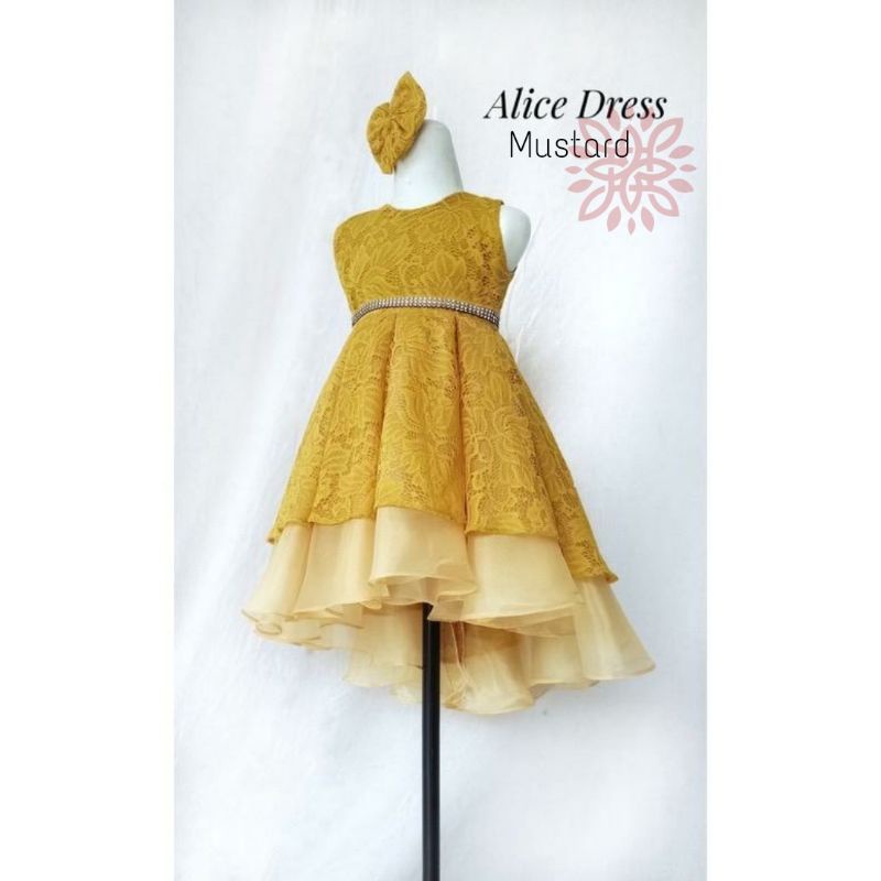 DRESS FASHION KID ANAK ALICE, BRUKAT FURING, MAXY DRESS