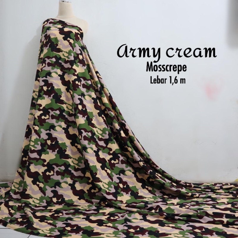 kain crepe | motif army