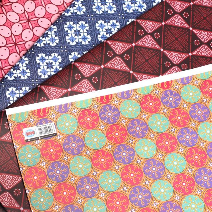 ☺ SIDU Kertas Kado BATIK ( Perset isi 50lembar ) ✭