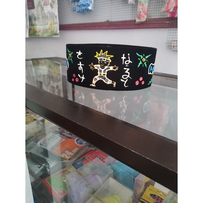 songkok lukis Naruto, peci lukis anak, kopiah lukis karakter, songkok lukis NU,