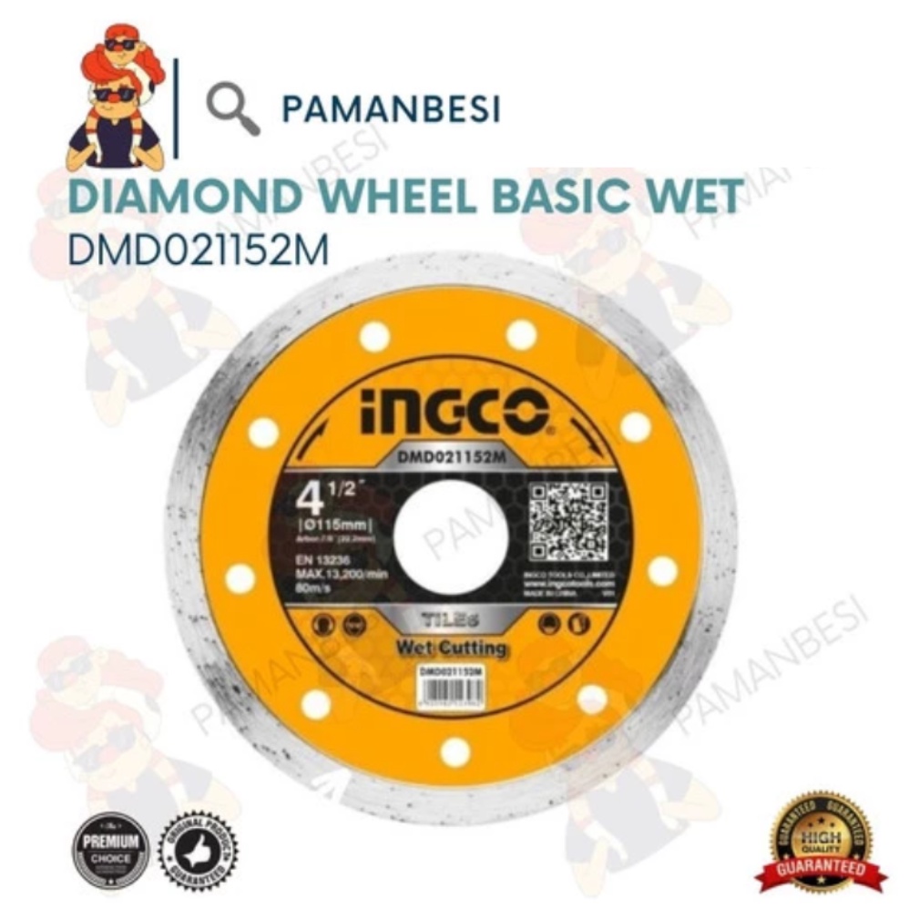 MATA GERINDA INGCO POTONG KERAMIK DIAMOND WHEEL WET DMD021152M