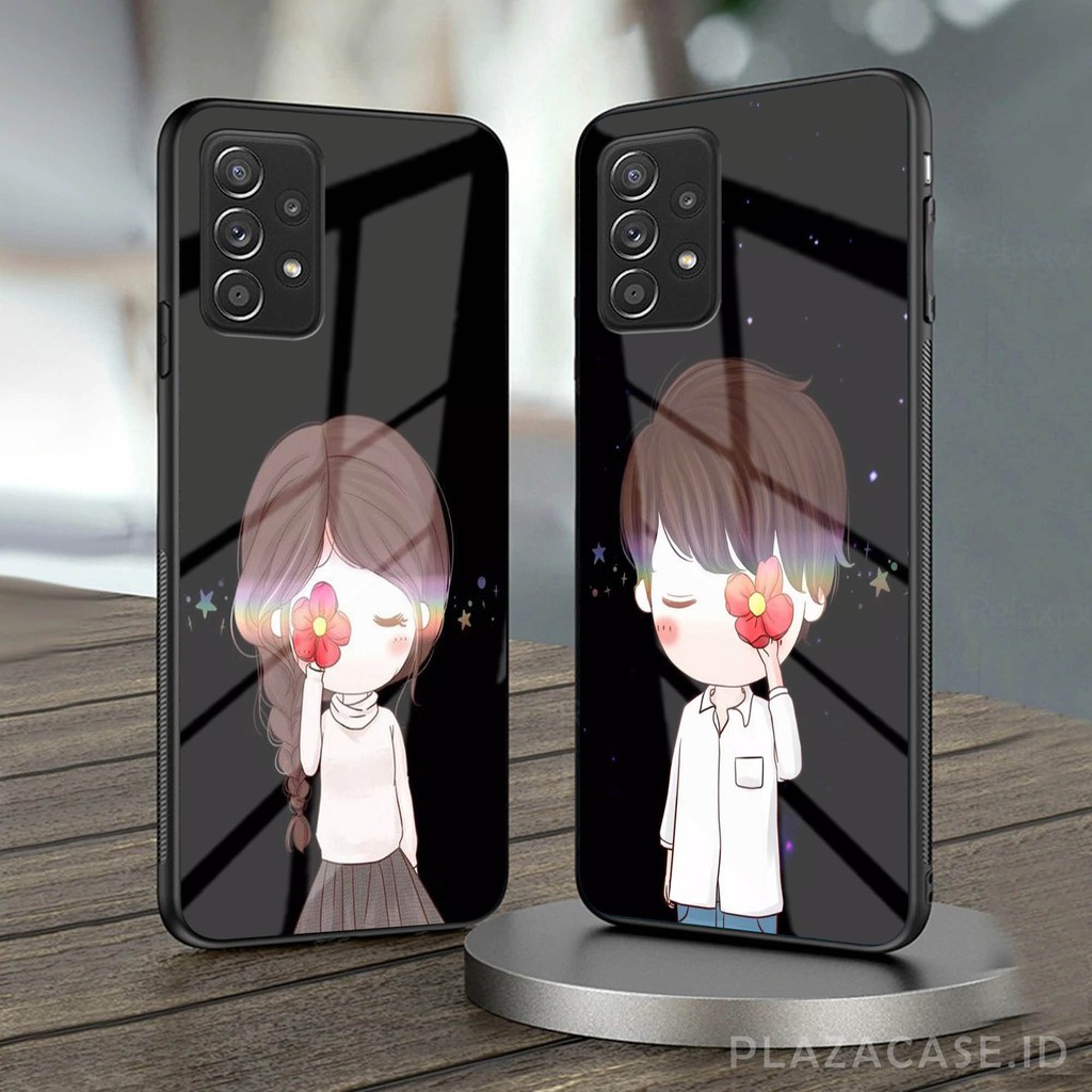 Couple Softcase Glass [K76] for ALL TYPE A15 RENO 4F V20 V20 SE A53 C17 RENO 4 REALME 7i Y30 Y50 A73