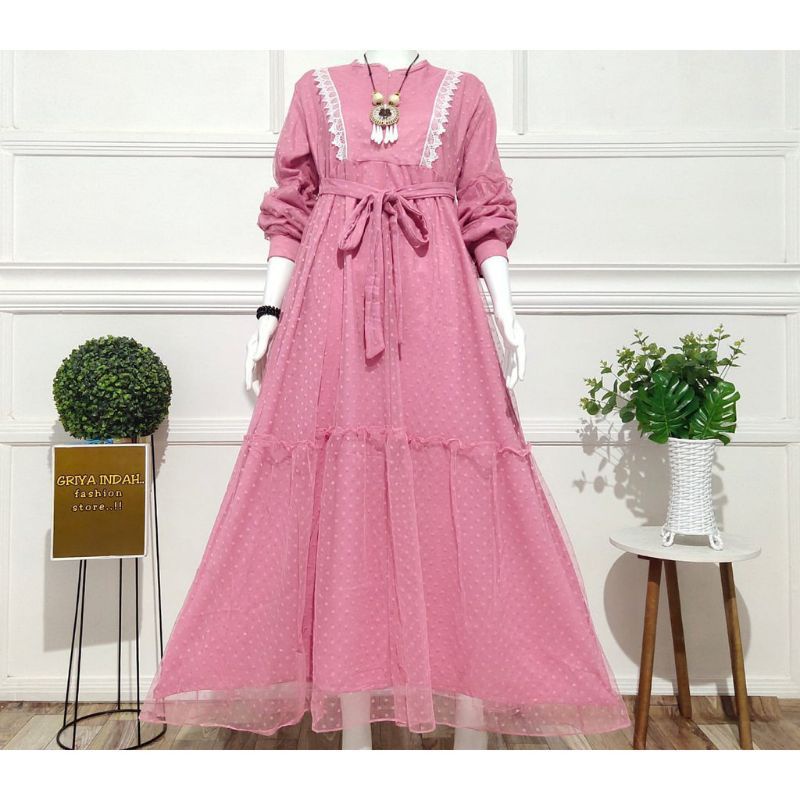 zeline dress tile dott // aquina dress // lace zipper organza dress