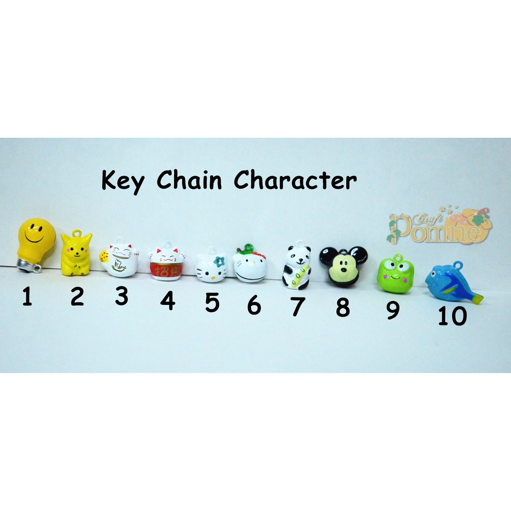 Key Chain Character cute / Gantungan Kunci mini dengan gambar Lucu