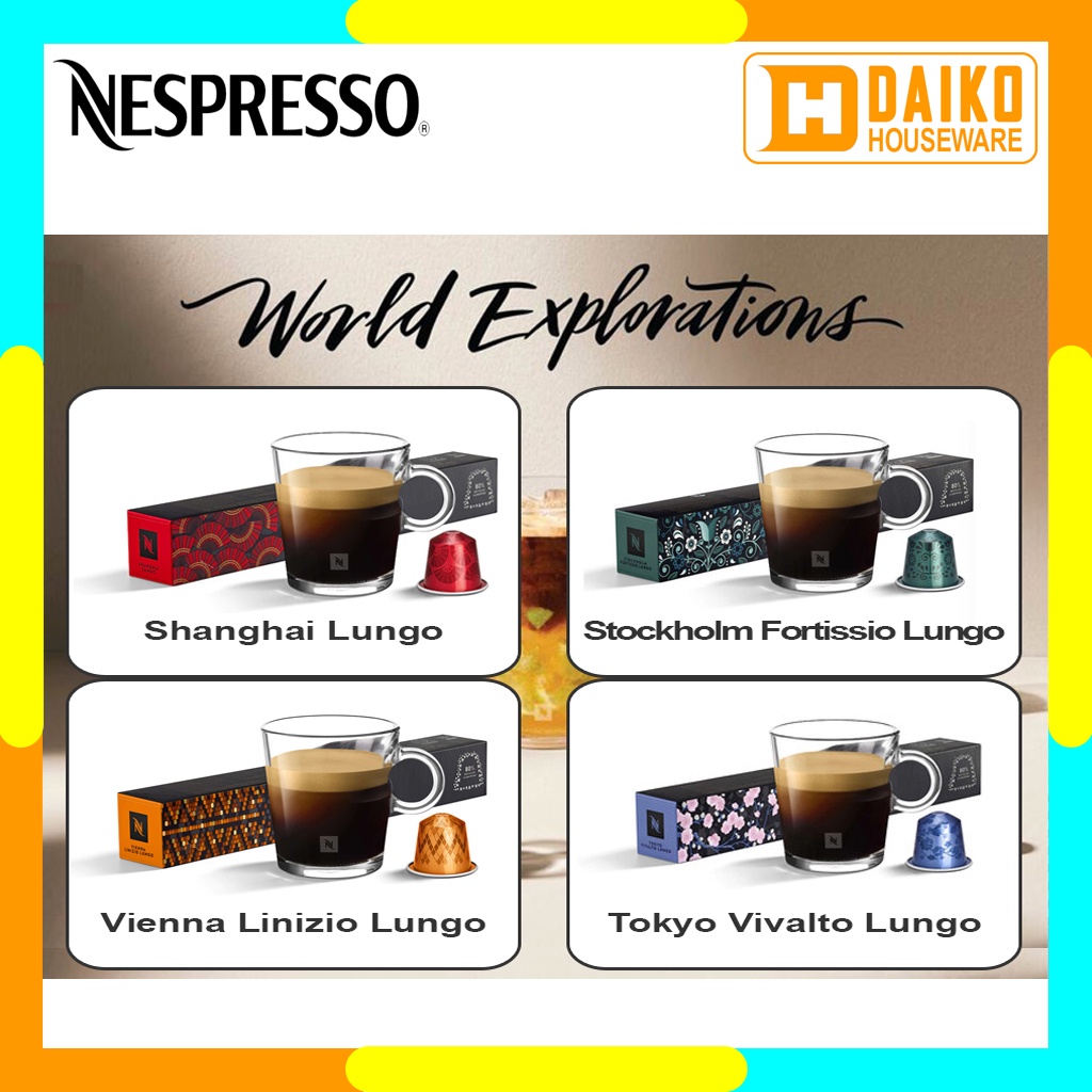 Capsule Nespresso World Explorations Series Original Nestle Coffee Pack - Kopi Kapsul Expired Panjang