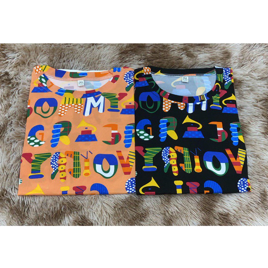 Oversize Tee Tshirt Wanita Model Longgar Motif Tulisan Z028